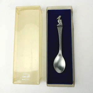Vintage 1985 Rawcliffe Fine Pewter Spoon Pelican in Original Box - Picture 1 of 7