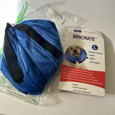 BENCMATE Protective Inflatable Collar for Dogs & Cats Size L New Blue - Image 1 of 2