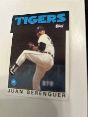 1986 Topps Baseball Card #47 Juan Berenguer Detroit Tigers NmMt Free Shipping! - Image 1 of 4