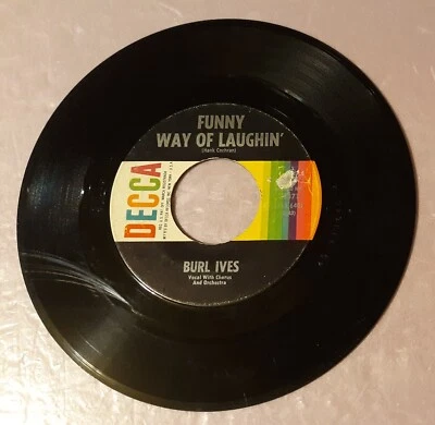 Burl Ives Funny Way Of Laughin'/Mother Wouldn't Do That Record 45rpm 7" Vinyl - Image 1 of 2