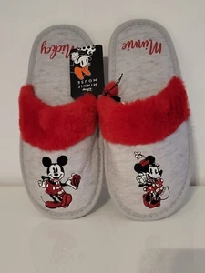 Disney Mickey und Minnie Mouse Hausschuhe, Größe: 36/37, NEU mit Etikett - Bild 1 von 4