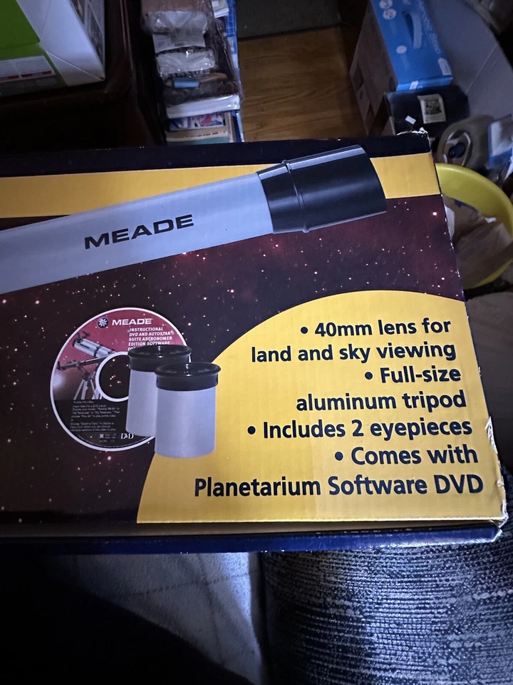 40mm Land & Sky Telescope Full Size Aluminum Tripod 2 Eyepieces Planetarium DVD - Image 1 of 4