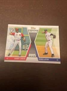 2011 Topps Diamond Duo Yankees Derek Jeter/Cincinnati Barry Larkin Card - Picture 1 of 6