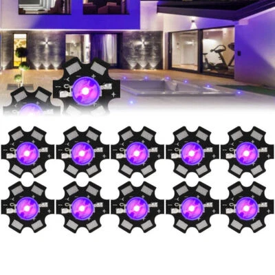 High Power 365nm/395nm UV LED Chip Birne COB Lichtperlen 3W 700mA Schwarzlicht  - Bild 1 von 4