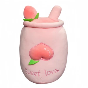 Milk Tea Cup Pillow Doll Plush Toy Cute Fruit Milk Tea Cup Pillow Cartoon Doll - Picture 1 of 14