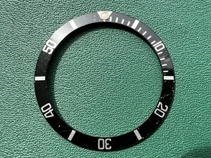 Original Rolex Submariner 5512 5513 1680 1665 negro y plata bisel de reloj #2327 - Imagen 1 de 5