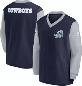 Dallas Cowboys Sideline Nike Repel Wind Retro Logo Jacket Blue Gray Men’s Large - Picture 1 of 6