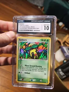 (TOP POP 11) CGC 10 GEM MINT Pokemon Sunkern 76/115 Holo ERROR EX Unseen Forces - Picture 1 of 5