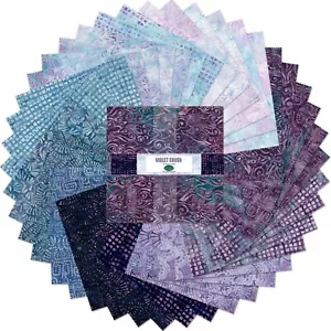 Batiks Wilmington - Violet Crush - Joyas de 10 quilates - Cuadrados de 10" - Paquete de 42 piezas/ - Imagen 1 de 6