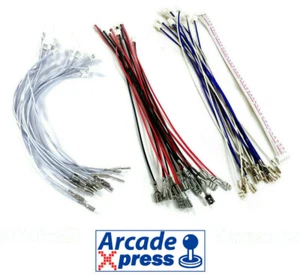 Zero Delay 10 cable JST set + 5pin Sanwa Joystick USB Arcade 2.8mm 4.8mm 6.3mm - Imagen 1 de 4