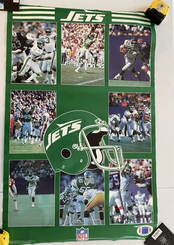 NEW YORK JETS 1986 Starline NFL 22x34 POSTER Lyons, McNeil, O'Brien, Gastineau Cover