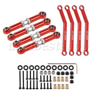 8x RC1:24 Upgrade Adjustable Upper Pull Rod Link Replacement for FMS Red - Picture 1 of 9