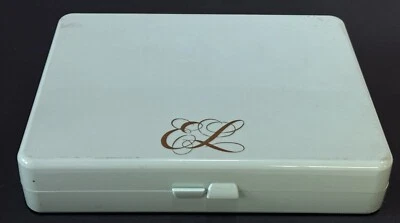 Estuche grande de maquillaje cosmético vintage turquesa aguamarina Estee Lauder Foto 1 de 4