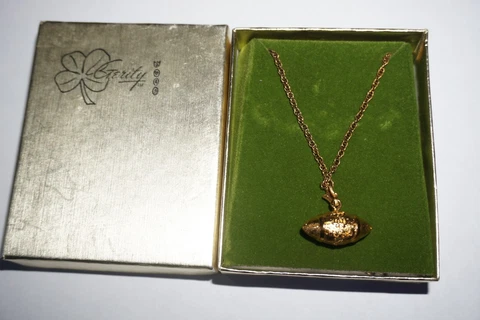Notre Dame Vintage 100 Years Notre Dame Football Necklace Charm Pendant Rare Cover