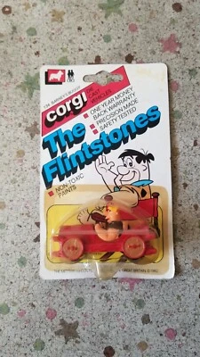 1982 Corgi Toy Car Barneys Buggy Flintstones # 134 MOC Nice Vtg  - Image 1 of 4