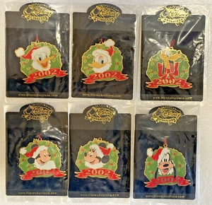 Disney Auctions Ornament Set LE~2002 Mickey Minnie Donald Daisy Pluto Goofy New! - Picture 1 of 15