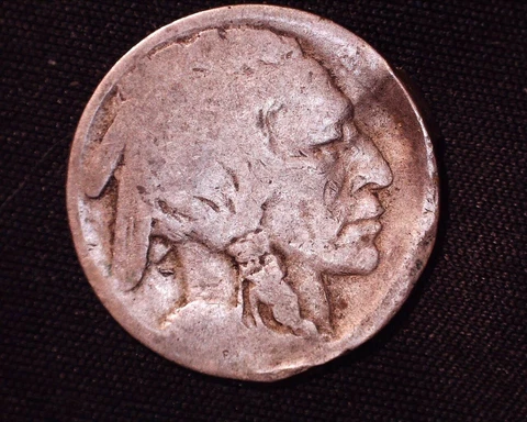 Split Planchet - Clam Shell - Buffalo Nickel Major Error! Rev. Chip edge Cover