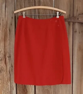 Alfani Red Wrap Around Skirt Short Lined Womens Size 8 - Bild 1 von 8