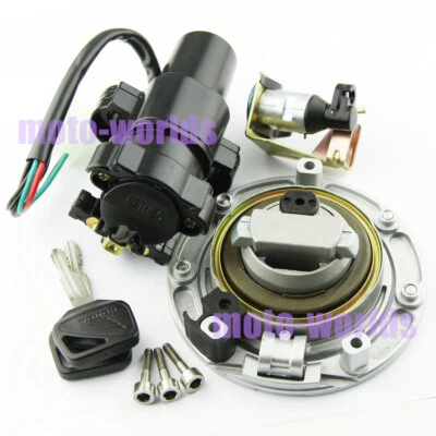 Juego de tapa de combustible llave interruptor de encendido para Honda CBR900RR CBR929 2000-01/CBR954 02-03 Foto 1 de 4