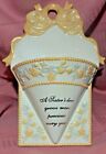 Porcelain "a Sisters Love Grows More Precious Every Year" Easel Wall Pocket Vase