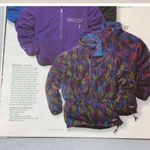 Vintage Patagonia Synchilla Half-Zip Fleece Pullover Spears Bright Blue Size 12 - Picture 1 of 17