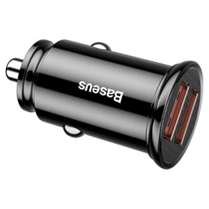 Voiture Chargeur 30W 12-24V 2xUSB, Noir, BASEUS - Photo 1 sur 3
