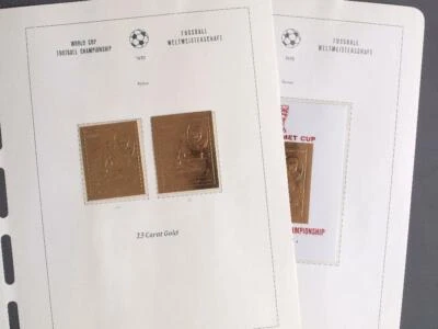AJMAN 1970 SOCCER, Superb MNH/** 23 Carat GOLD Sets+Sheet,Football,Sports,UAE !! - Image 1 of 3