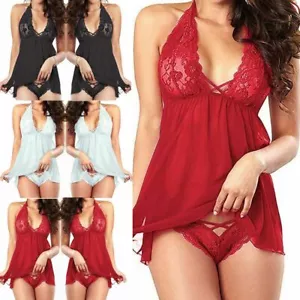Sexy Lingerie Sleepwear Lace Teddy Women's G-string Underwear Babydoll Nightwear - Picture 1 of 15