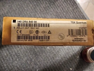 SCHNEIDER(MODICON)	140DRA84000	TSX QUANTUM 100015,PV:00 ,RL:75 U.S. PAT 5302137 - Image 1 of 2