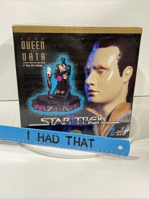 全新 1997 年星际迷航 First Contact Borg Queen 和 Data 树脂人物 Diorama 全新 — 第 1/4 张图片