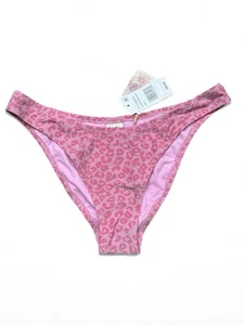 Jessica Simpson Damen Animal Print High Cut Bikini Badeanzug Unterteil Pink Gr. L - Bild 1 von 5