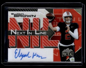 ELIJAH BROWN 2025 Leaf Metal Football RED PRISMATIC #9/15 Auto - Picture 1 of 2