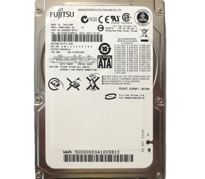 Fujitsu MHW2160BJ G2 CA06855-B076 0EFEDF-0000001A (K30) Thailand 160gb Sata 2007 - Image 1 of 4