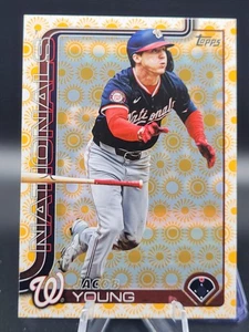 JACOB YOUNG 2025 Topps Series 2 Summer Sun Parallel #413 Washington Nationals - Picture 1 of 2
