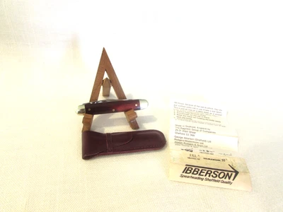 Navaja de bolsillo plegable Rodgers I-XL de 2 hojas mango de madera Sheffield Inglaterra con funda Foto 1 de 4