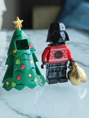 NEW Star Wars Darth Vader Custom Lego Minifigure Christmas Death Star Sweater - Image 1 of 4
