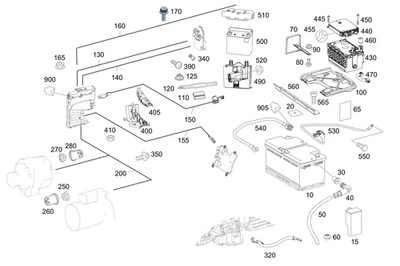 Arnés de cableado eléctrico genuino Mercedes-Benz 222-440-04-08 Foto 1 de 2