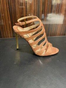 Tom Ford NIB “Carine” Rose Crocodile Leather Ankle strap HH Open Toe Shoes 9.5 - Picture 1 of 4