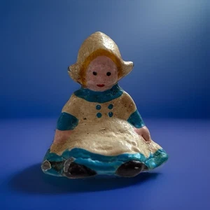 Antique, COLD PAINTED BRONZE, AUSTRIAN, MINIATURE, Little DUTCH GIRL. - Picture 1 of 9