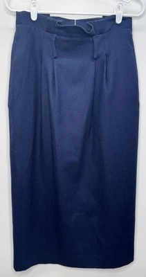 Boden Pleated Navy Blue Midi Skirt Wool Blend Classic Timeless Designer Women 6 - Image 1 of 4