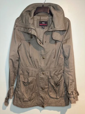 Miss Sixty XS Army Green Utility Jacket Thigh Length Y2K 90s Retro Streetwear - Image 1 of 4