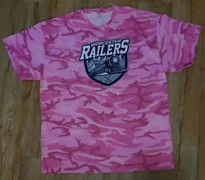Worcester Railers HC Pink in the Rink Pink T-Shirt Herren Gr. XL NEU - Bild 1 von 4