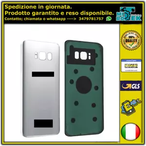 VETRO POSTERIORE SCOCCA PER SAMSUNG GALAXY S8+ PLUS COVER BACK ARGENTO SILVER - Foto 1 di 1
