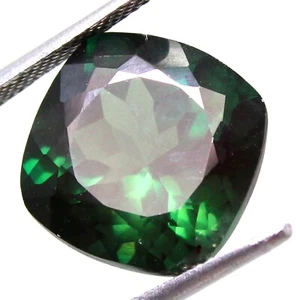 Natural 11.80 Ct Green Tsavorite Garnet 13x13 mm Unheated Certified Gemstone - Picture 1 of 8