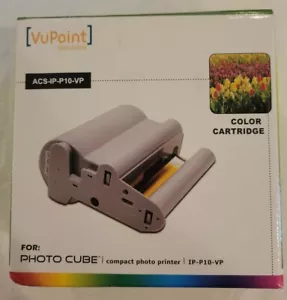 2011 NEW VuPoint PHOTO CUBE COLOR CARTRIDGE ACS-IP-P10-VP Compact Photo Printer - Picture 1 of 5