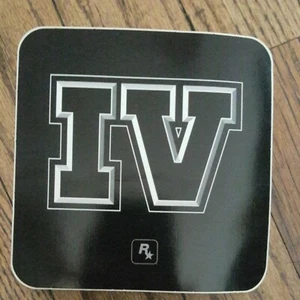 Grand Theft Auto IV GTA 4 Logo Black Sticker Rockstar Games Xbox PlayStation PC - Picture 1 of 2