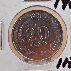 CIRCULATED 1981 20 CENTS SINGAPORE COIN (11717)2 - Picture 1 of 3