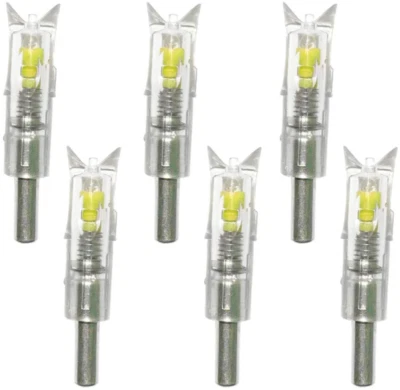 6Pcs Crossbow LED Lighted Nocks 7.62mm Automatic Half Moon Crossbow Bolts Nock - Image 1 of 4