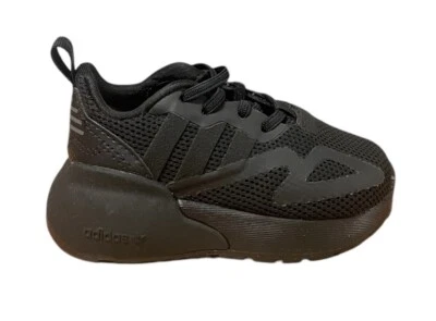 阿迪达斯 ZX 2K EL I 学步儿童男孩女孩 7 码步行鞋黑色运动鞋 — 第 1/4 张图片