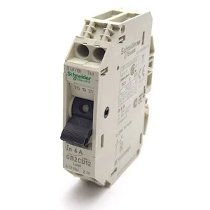 Schneider Electric GB2CD12 Thermal Magnetic Circuit Breaker, 1P+N, 6A Rating - Picture 1 of 4